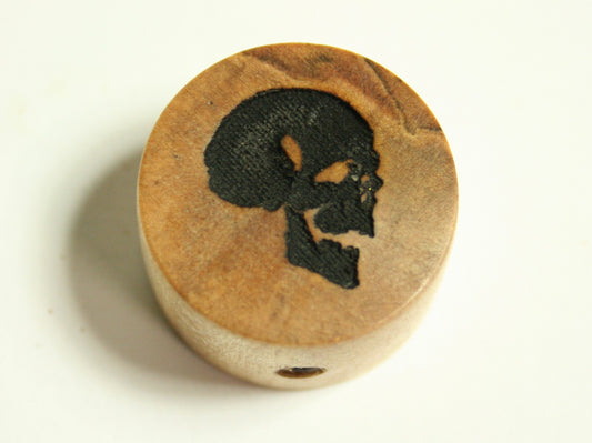 Laser Etched Guitar Knob: Spalted Maple (7/8 dia x 5/8 height)