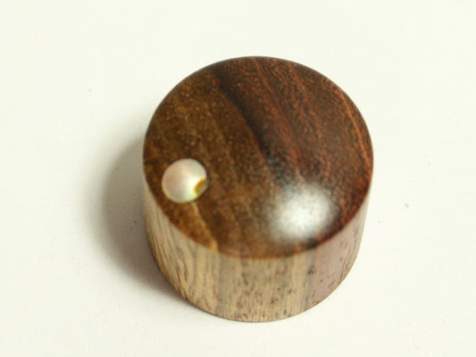 Guitar Knob: Rosewood with Abalone Dot (7/8 dia x 11/16 height)
