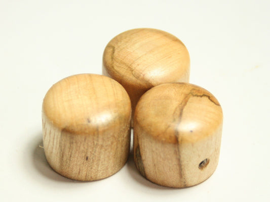 Set of 3 Spalted Maple Guitar Knobs (13/16 dia x 5/8 height)