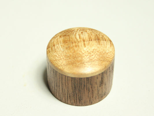 Guitar Knob: Walnut base with Spalted Maple Cap (13/16 dia x 11/16 height)